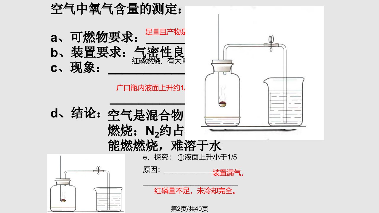 用我们周围的空气复习