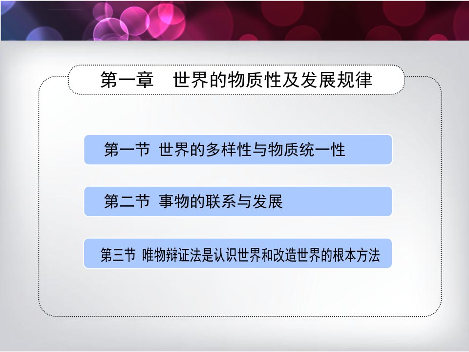 马原第一章世界的物质性及发展规律第一节ppt课件