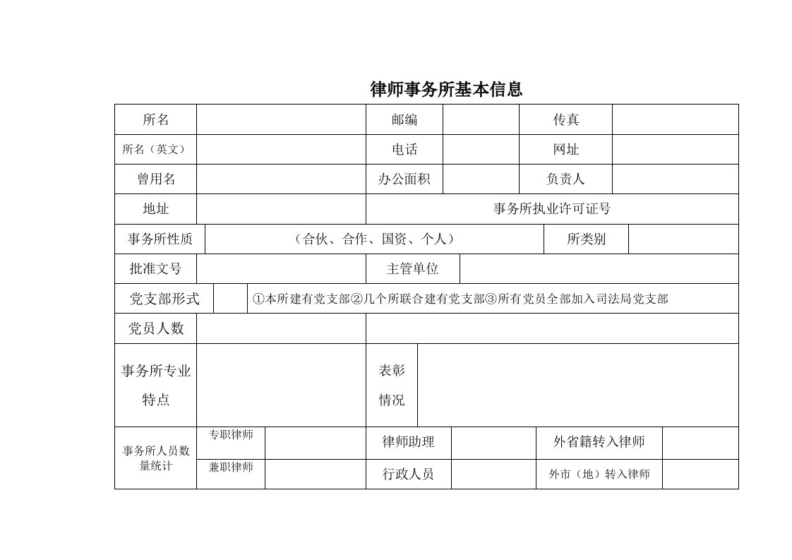 律师事务所基本信息