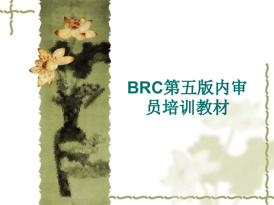 企业培训-BRC第五版培训1