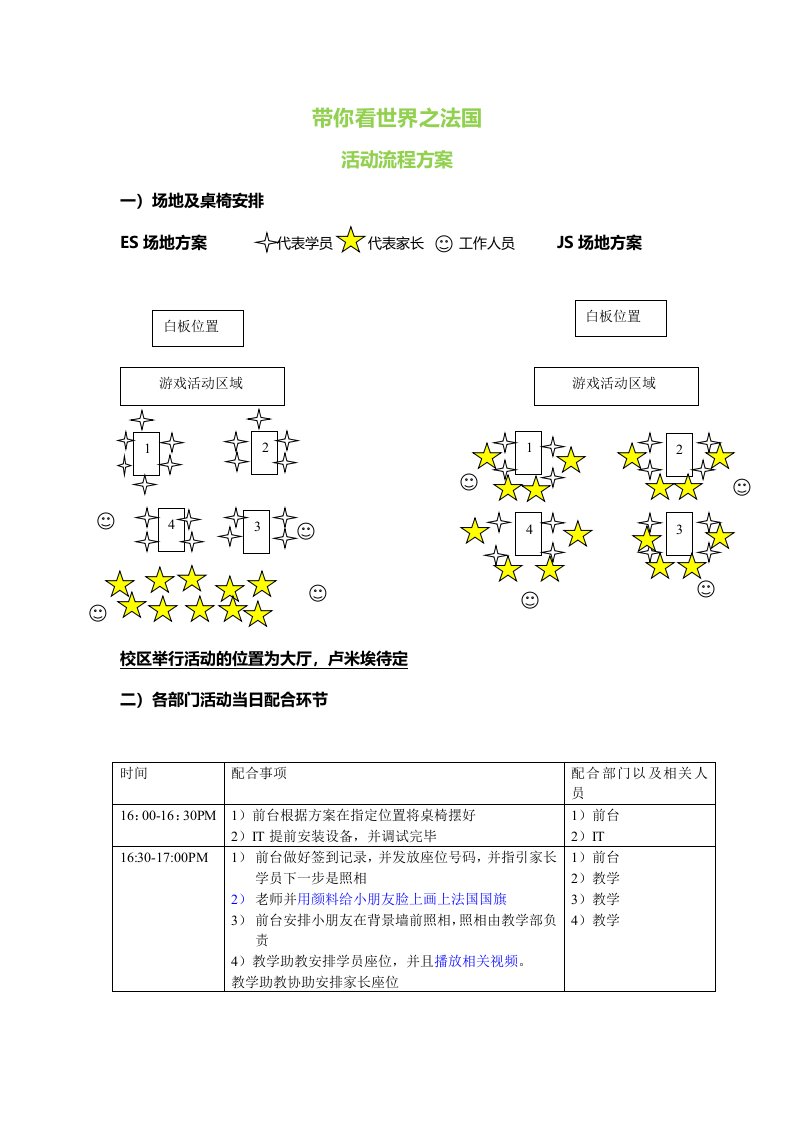 带你看世界之法国活动方案