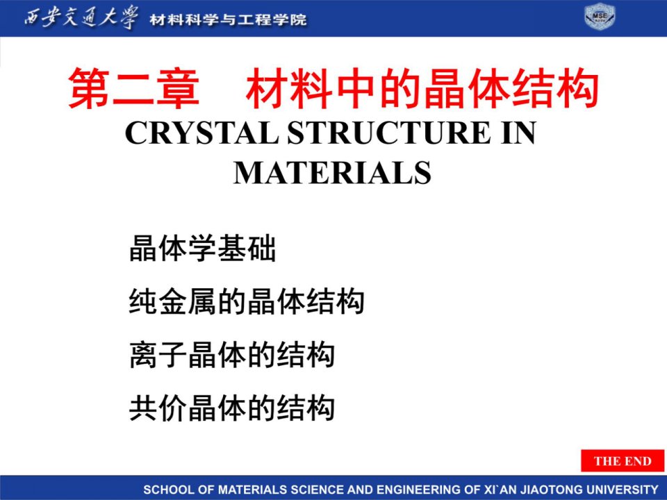 西安交通大学材料科学基础——考研必备课件