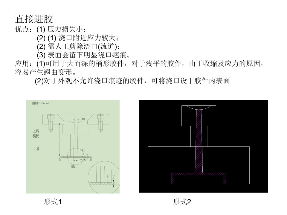 各种进胶方式优缺点分析