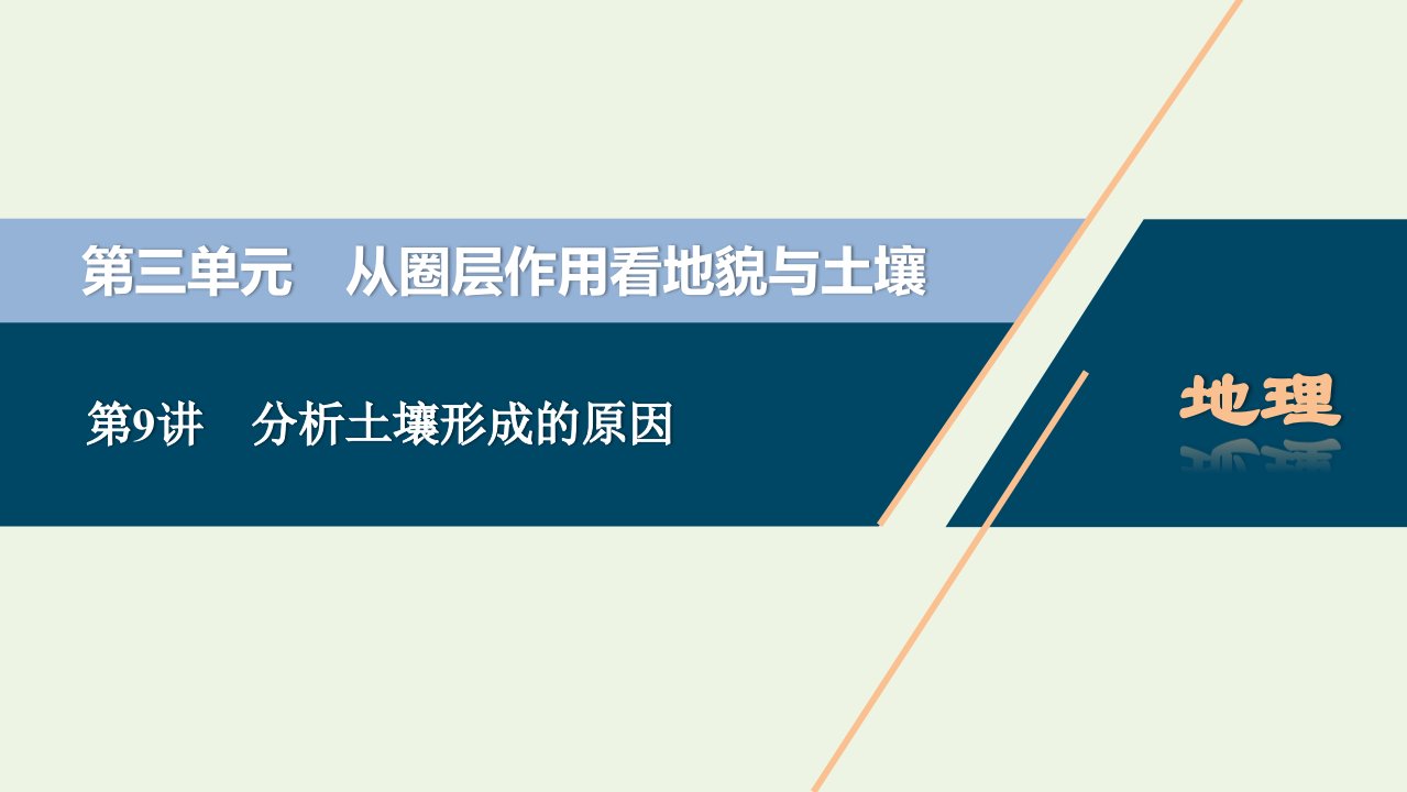 2022年新教材高考地理一轮复习第三单元从圈层作用看地貌与土壤第9讲分析土壤形成的原因课件鲁教版