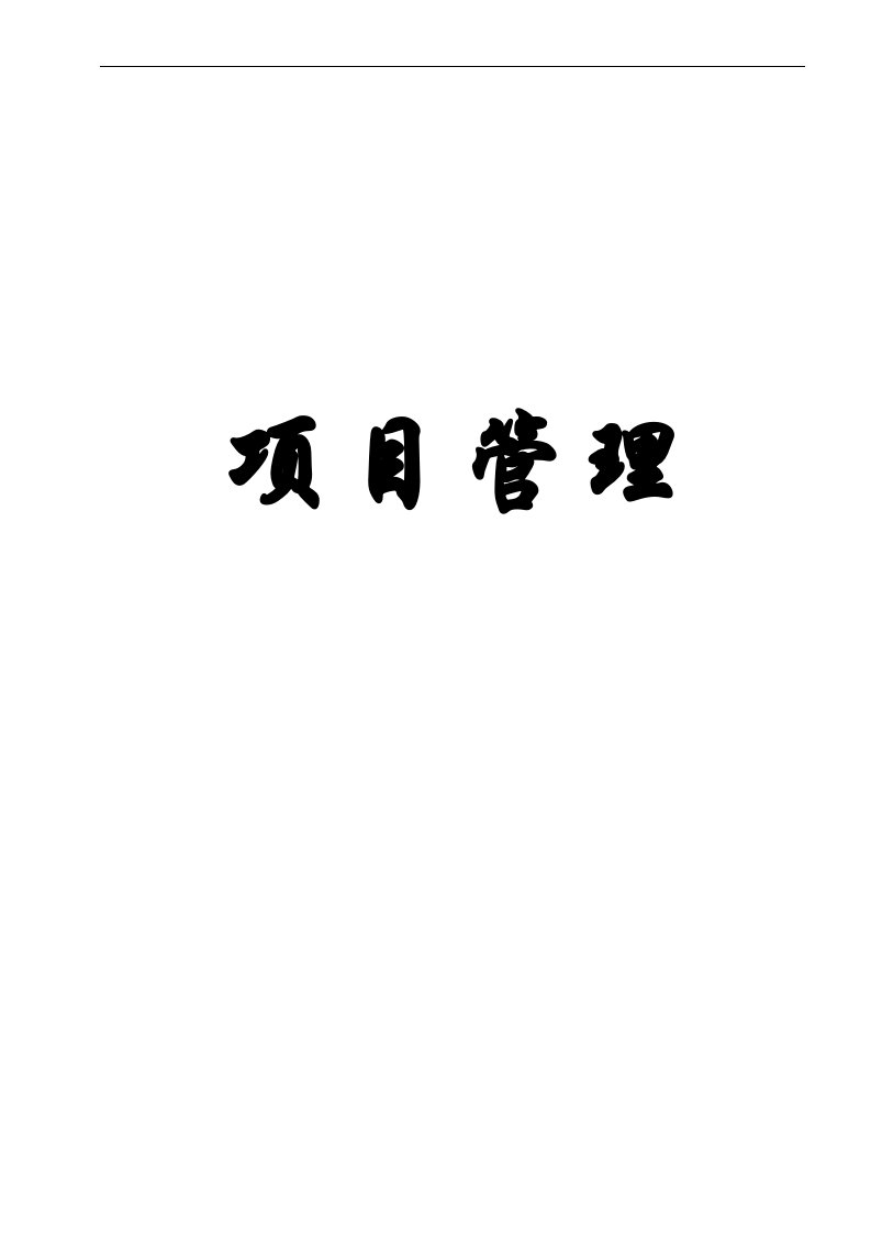 《全面项目管理》word版