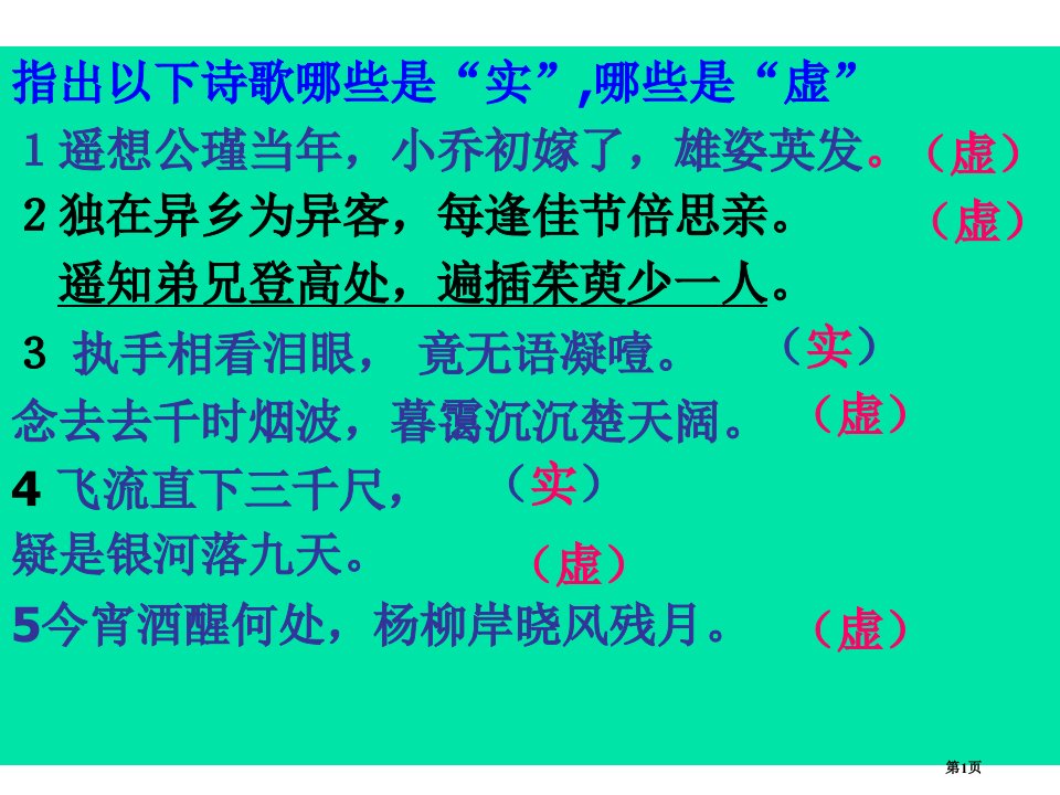 高考语文复习之虚实结合全省公开课一等奖省赛课微课金奖PPT课件