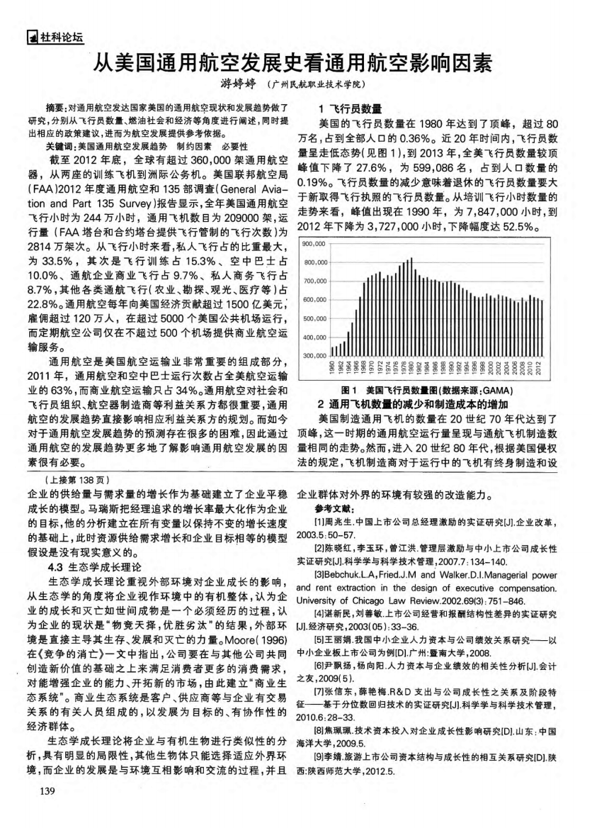 从美国通用航空发展史看通用航空影响因素