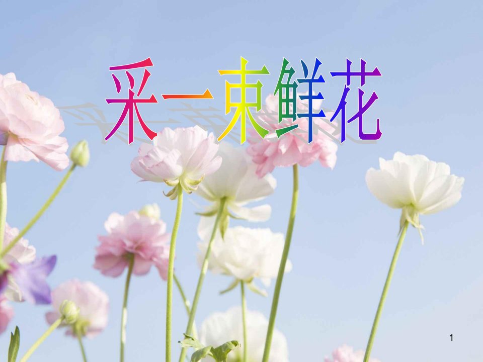 采一束鲜花课件