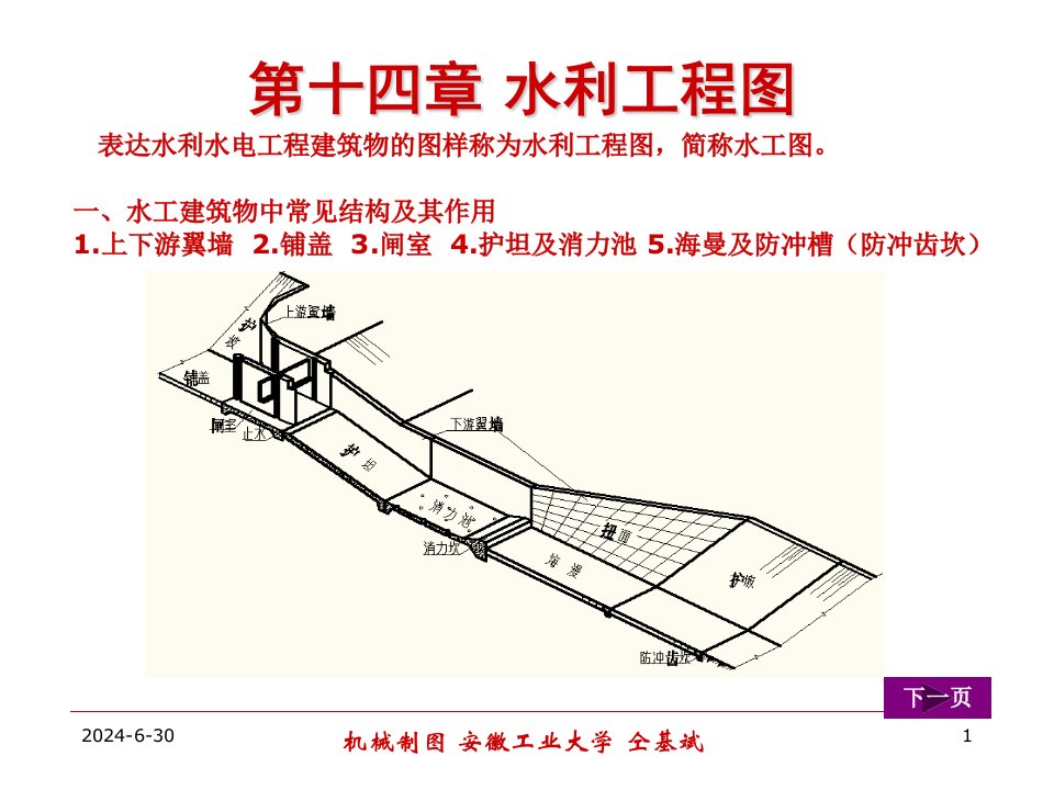 工程制图第十四章水利工程