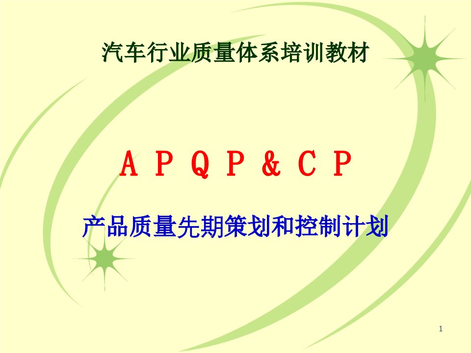 APQP培训资料