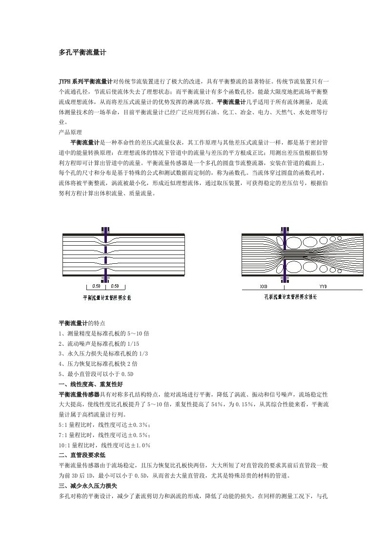 多孔平衡式流量计