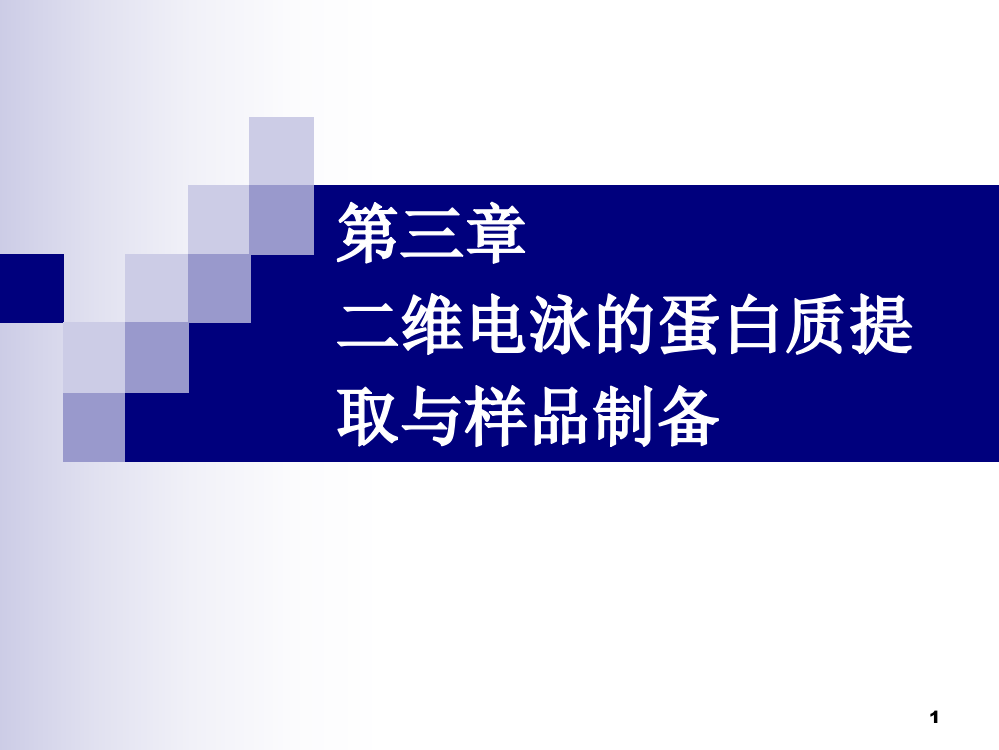 维电泳的蛋白质提取与样品制备ppt课件