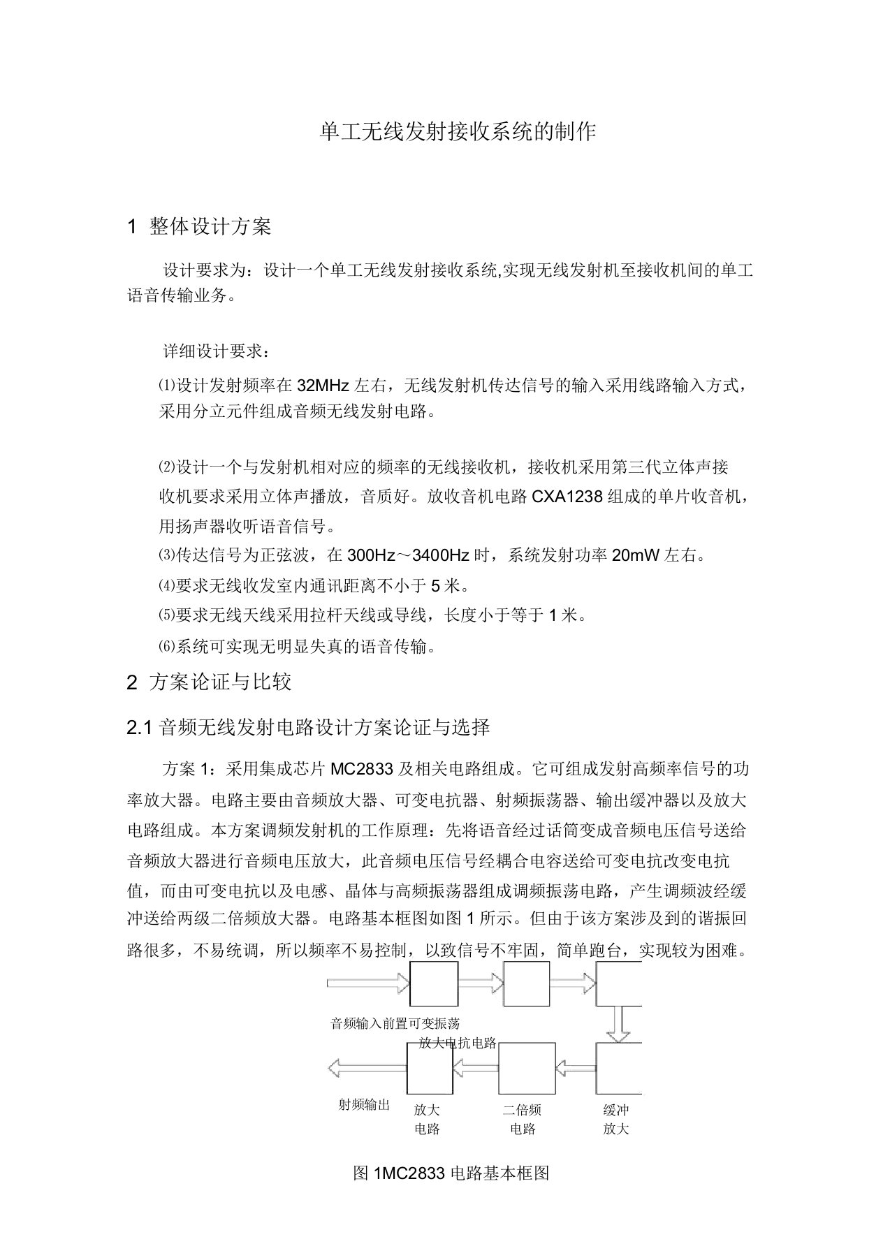 单工无线发射接收系统制作解析