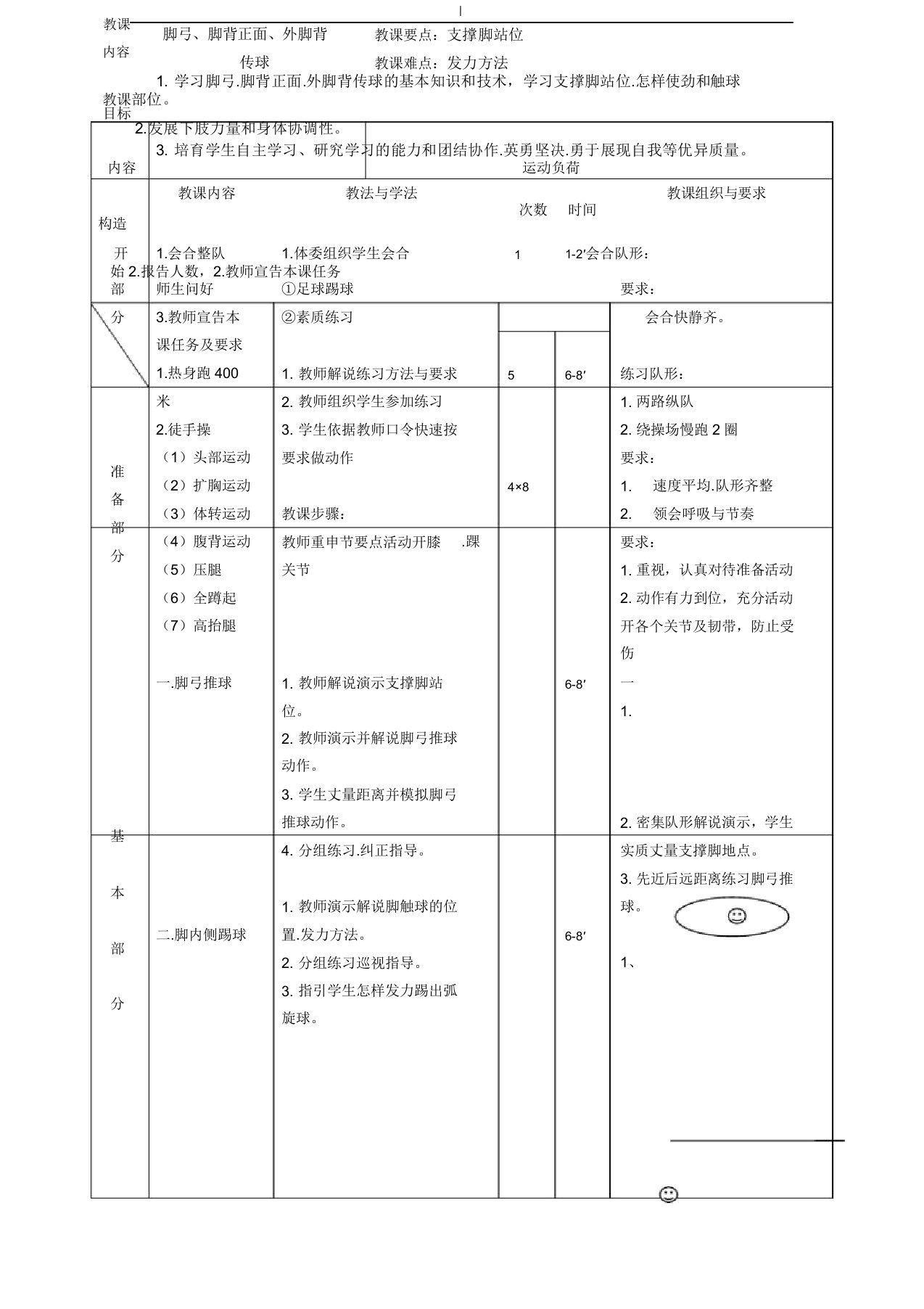 五年级足球课教学方案计划教案