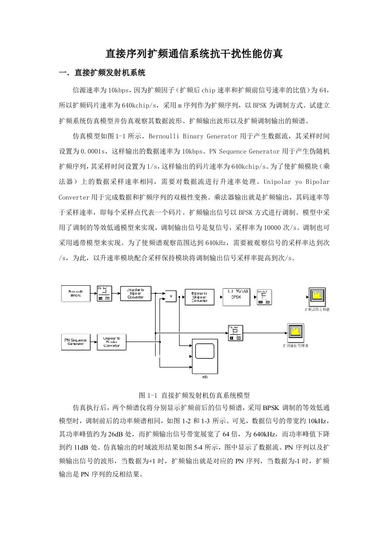 通信抗干扰技术工程与实践课程设计报告