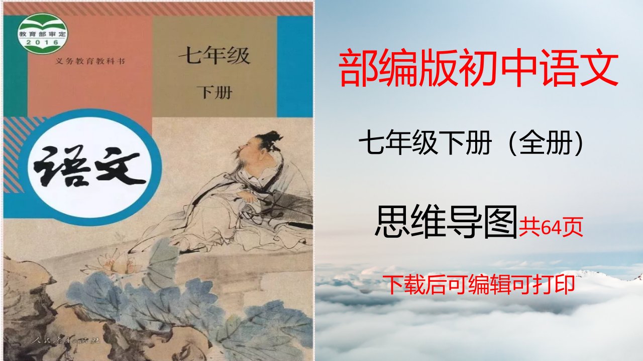 部编版初中语文七年级下册全册知识点总结归纳及总复习思维导图课件