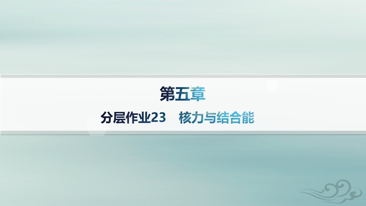 新教材2023_2024学年高中物理第5章原子核分层作业23核力与结合能课件新人教版选择性必修第三册