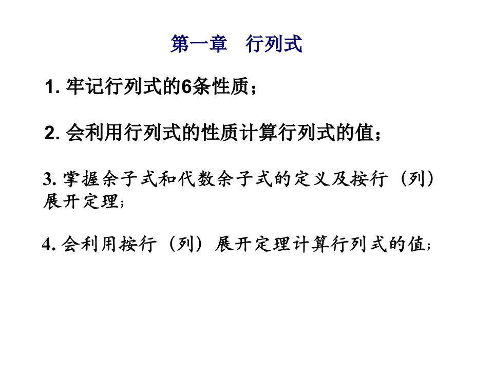 线性代数期末考试复习考点同济大学第六版ppt课件