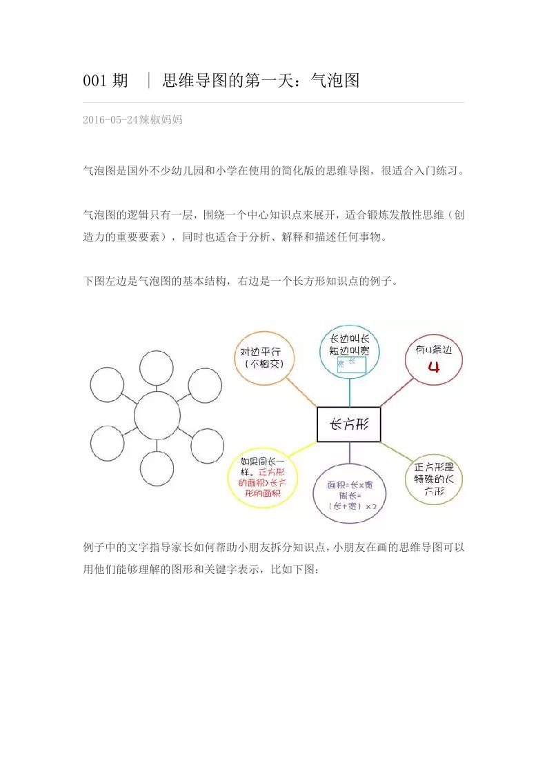 思维导图之气泡图