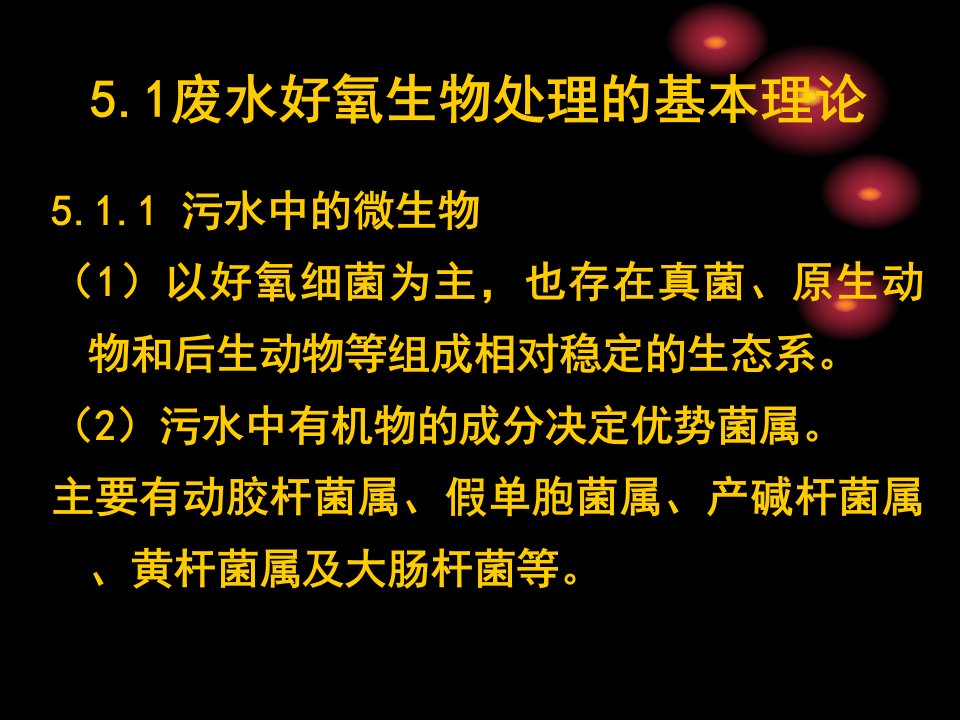 污水的好氧生物处理ppt课件