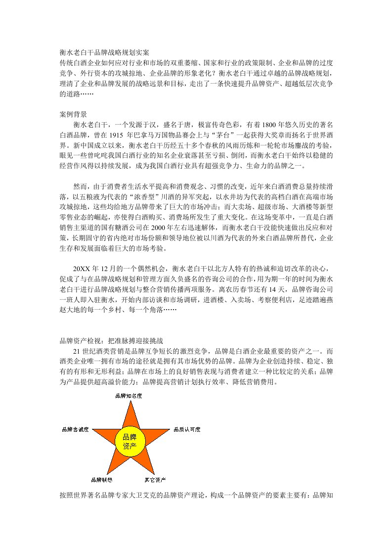 战略管理-juezuo111com衡水老白干品牌战略规划实案