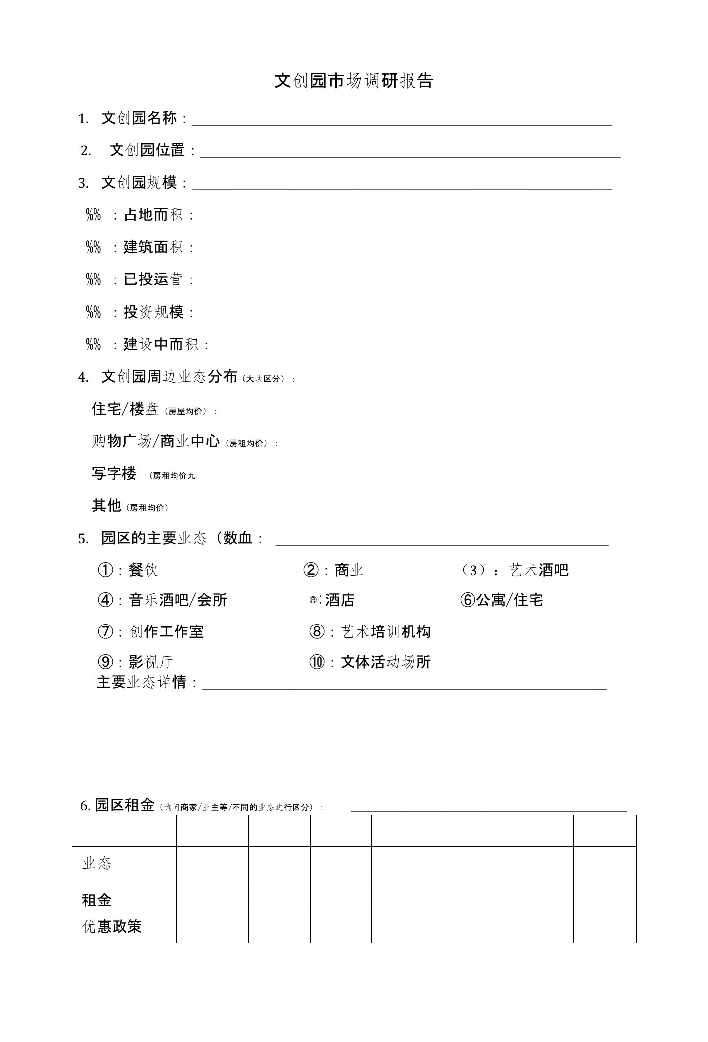 文创园市场调研报告