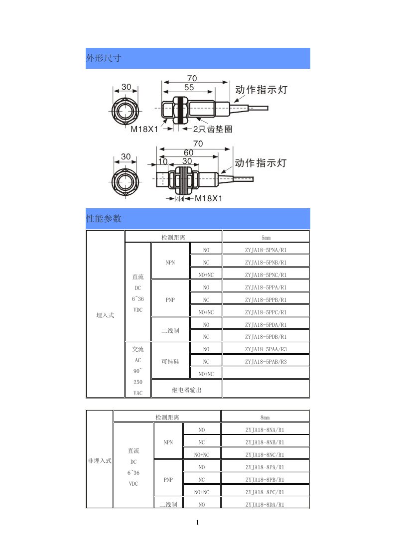 JA18接近开关