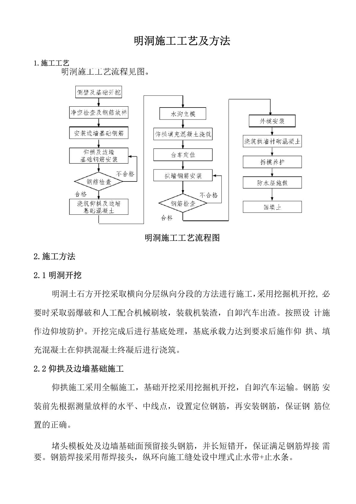 明洞施工工艺及方法