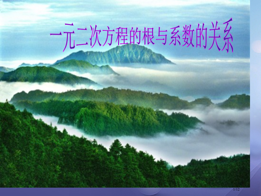 八年级数学下册2.4一元二次方程根与系数的关系选学全国公开课一等奖百校联赛微课赛课特等奖PPT课件