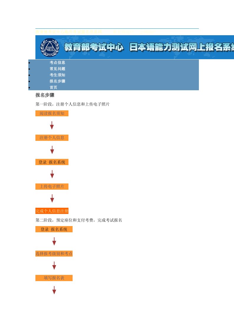 日语考试报名须知