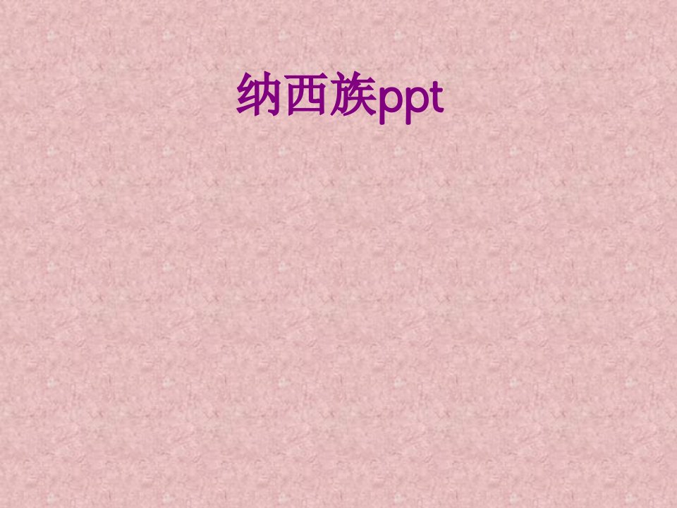 纳西族ppt-PPT讲义