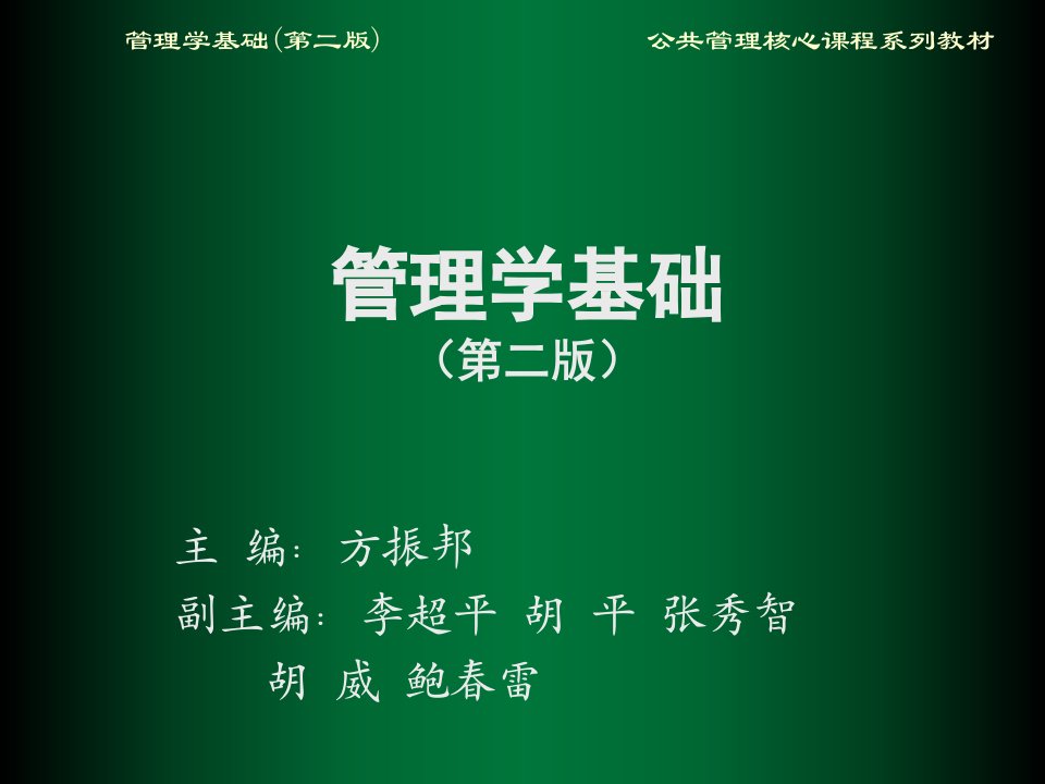 职业经理人-管理学基础chapter12