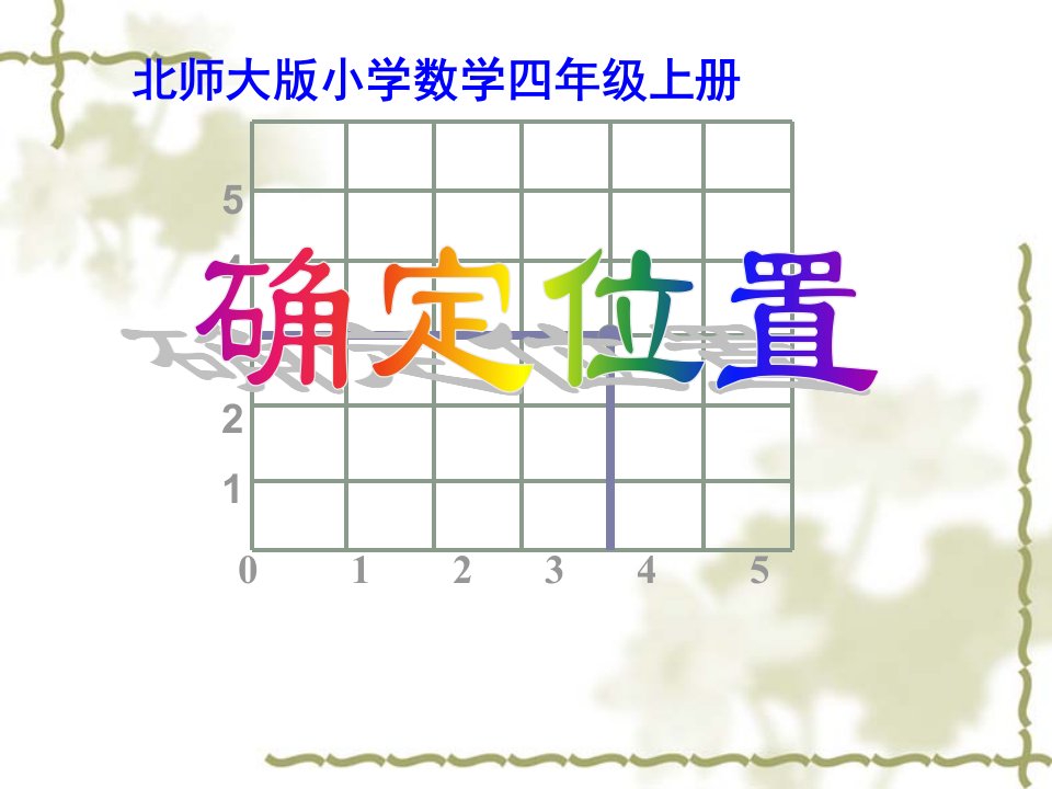 小学数学四年级上册《确定位置》课件