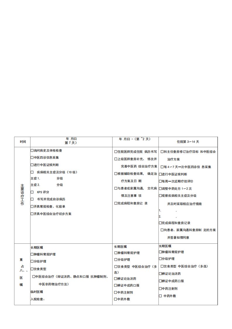 结直肠癌临床路径和诊疗方案