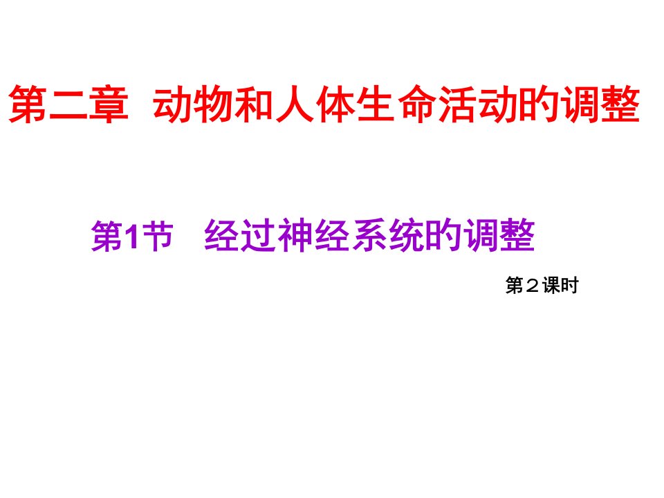 高二生物通过神经系统的调节公开课一等奖市赛课一等奖课件