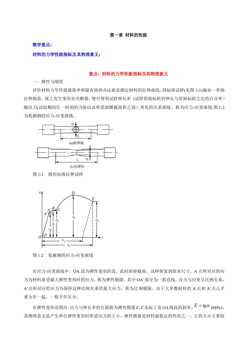 冲压金属材料的性能