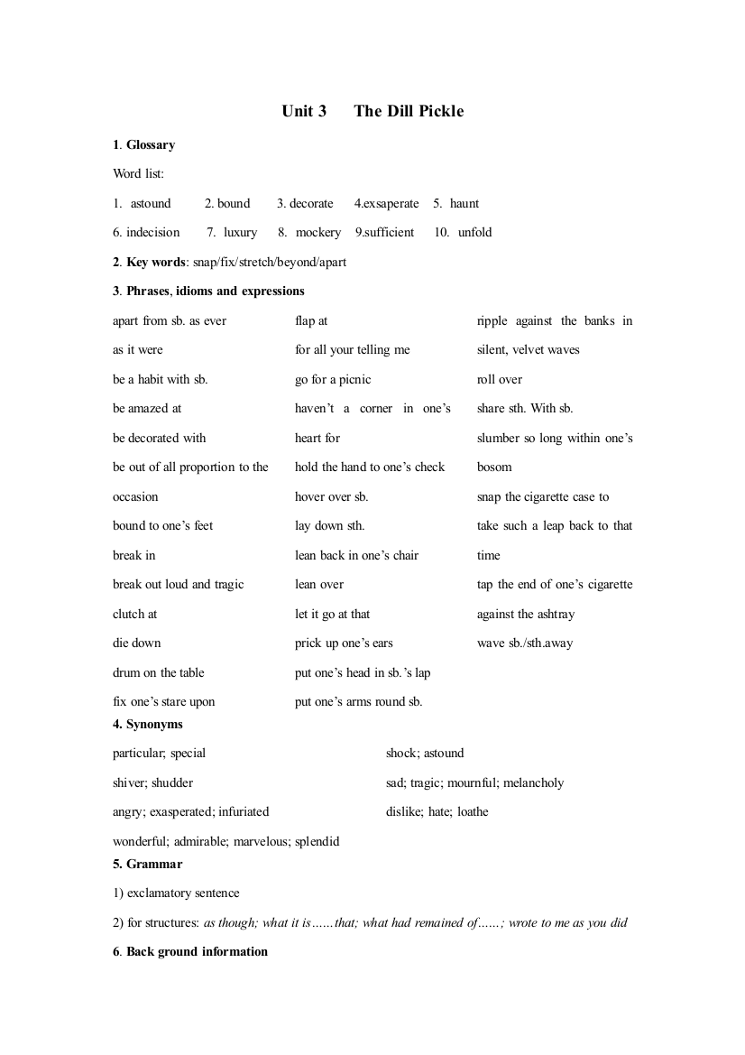 (完整word版)现代大学英语精度3第二版unit3预习