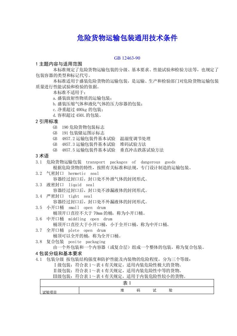 推荐下载-危险货物运输包装通用技术条件