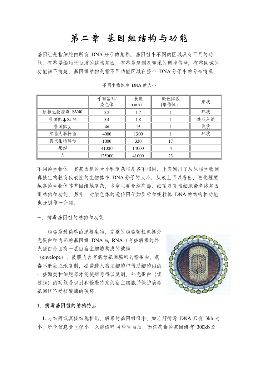 第二章基因组结构与功能