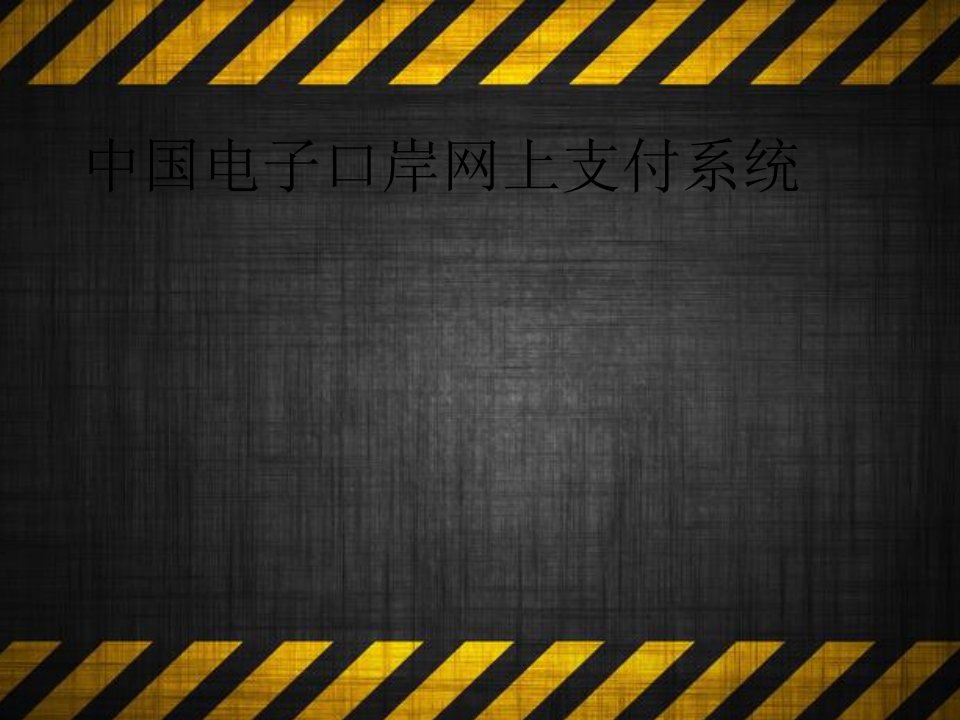 中国电子口岸网上支付系统