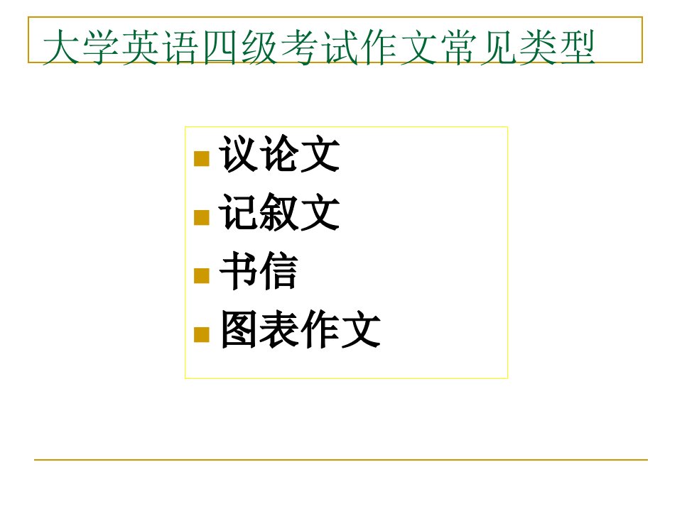 大学英语四级考试写作课件