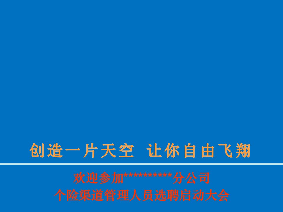 保险公司个险渠道管理人员选聘宣导方案