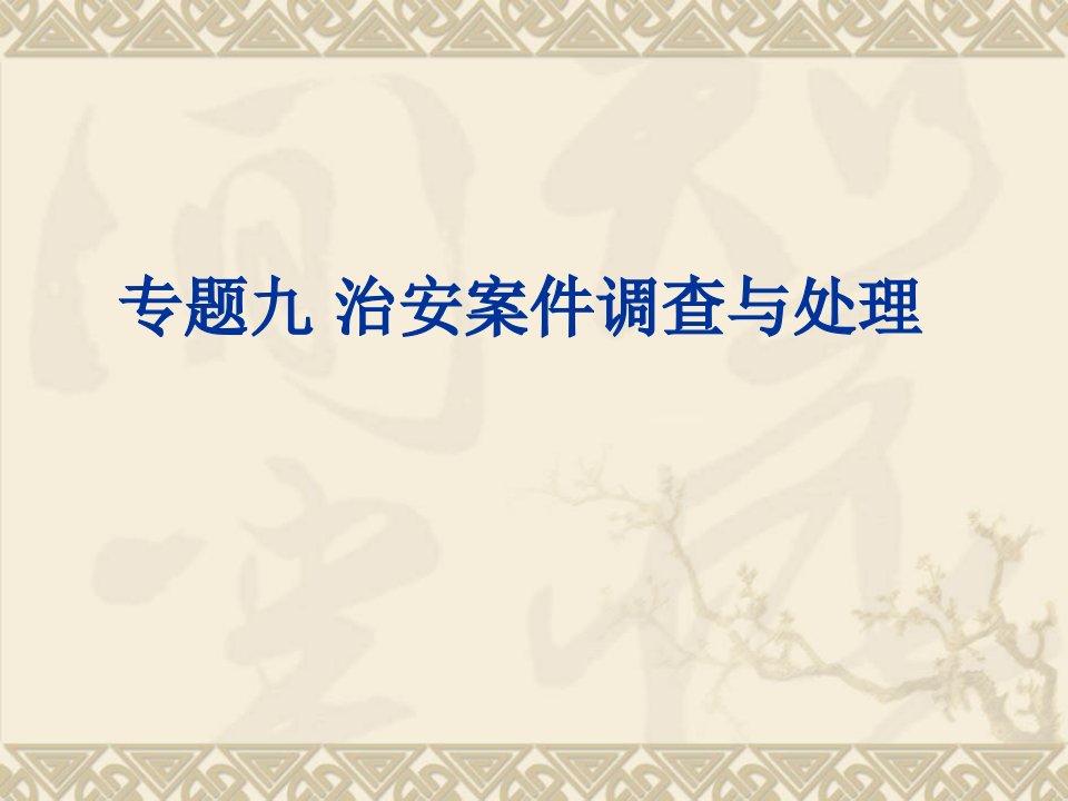 治安案件(PPT)