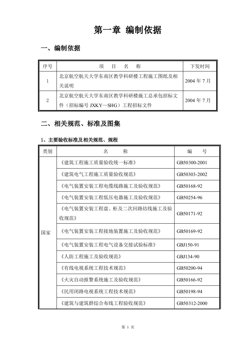 施工组织设计(电气)