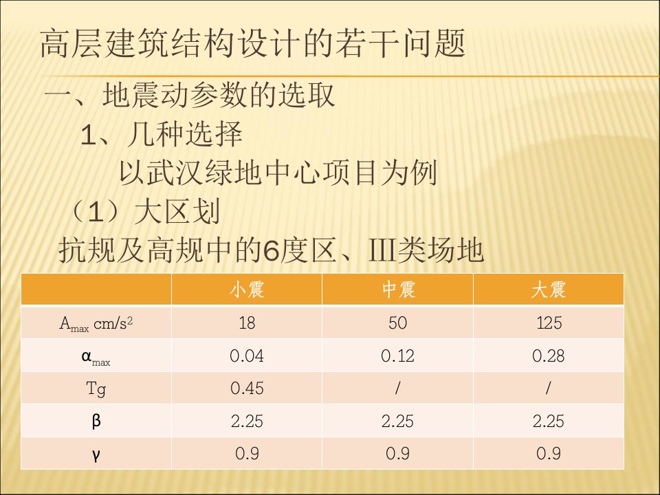 高层建筑结构设计的若干问题