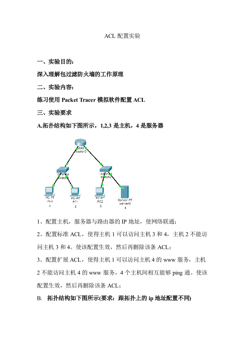 ACL配置实验