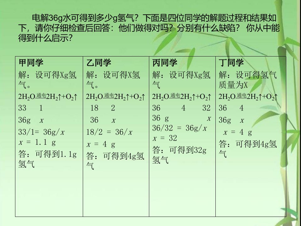 电解36g水可得到多少g氢气