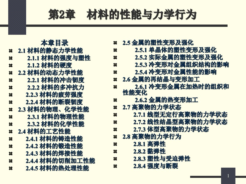 第2材料的力学行为