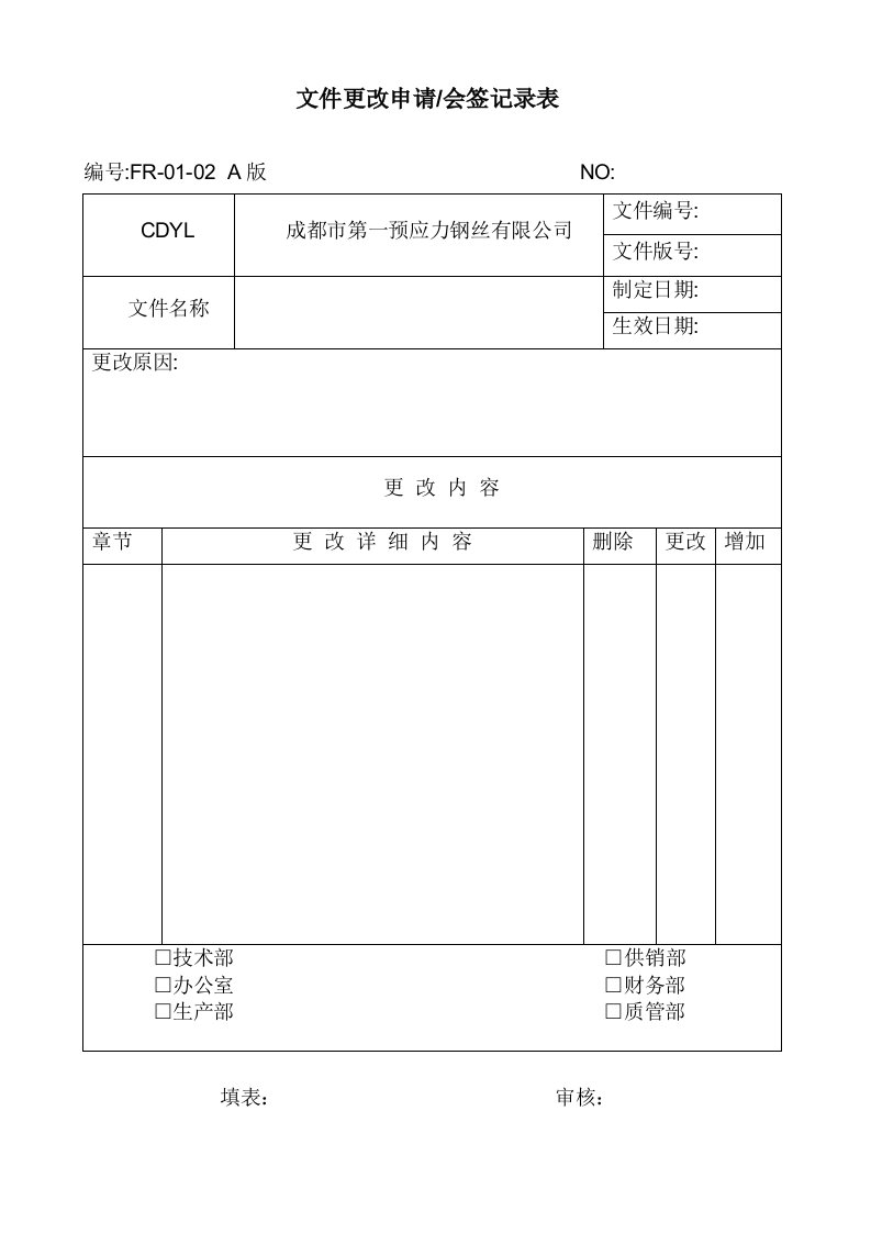 01—02文件更改申请会签记录表