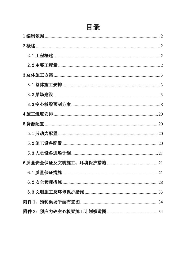 建筑工程管理-后张法预应力空心板梁施工方案